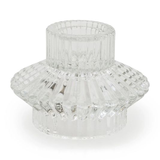 Two Way Glass Tealight Candle Holder